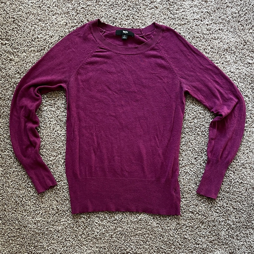 Mossimo Purple Crew Neck Sweater